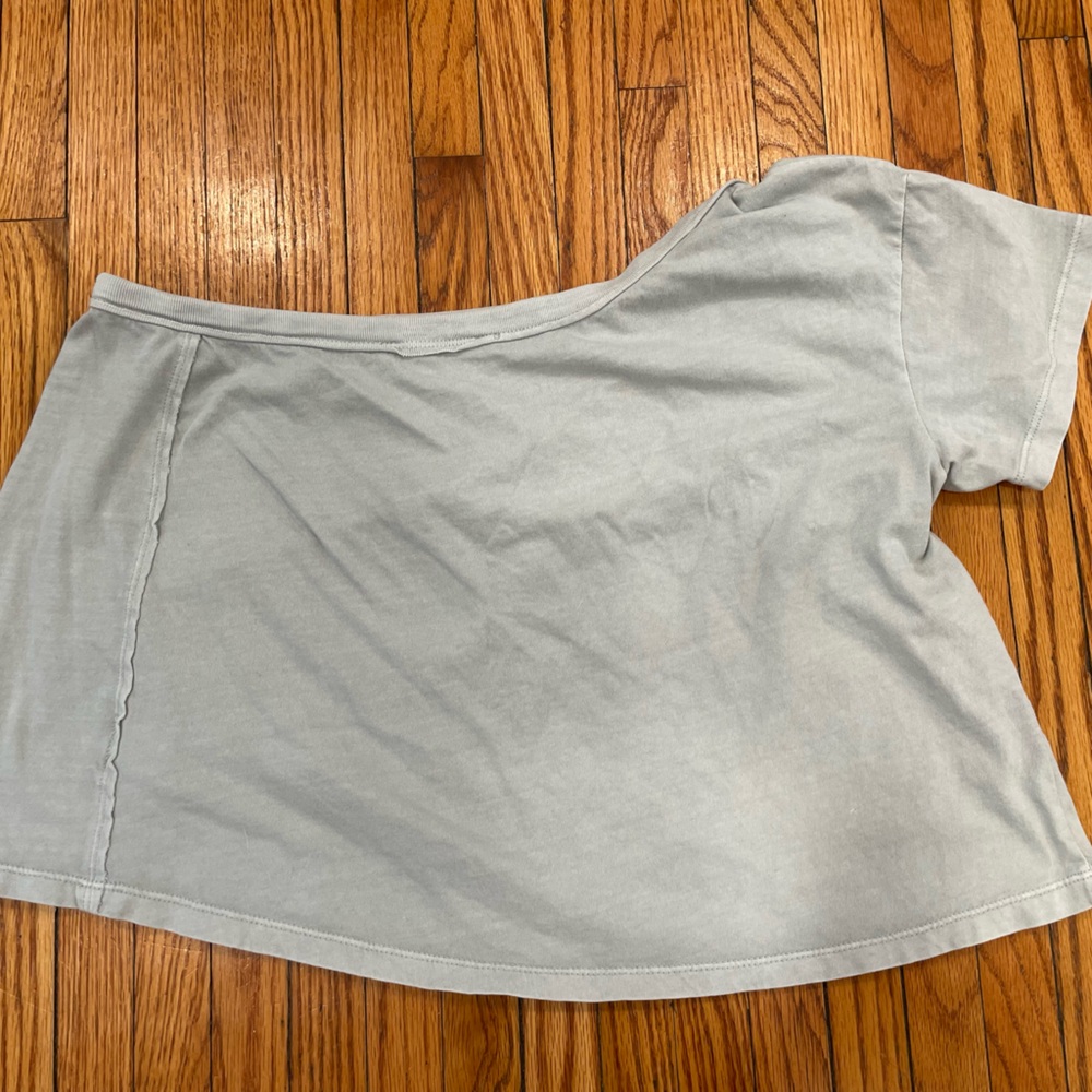 We The Free Light Gray Off The Shoulder Top